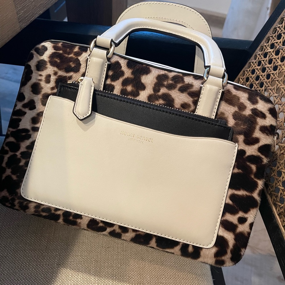 Henri Bendel Leopard & Leather Bag